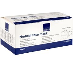 Abena Mundschutz OP-Maske Typ 2R mit Gummiband 3-lagig 50 Stk. blau