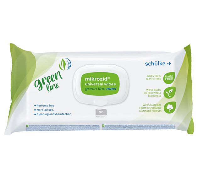 slide image mikrozid® universal wipes maxi green line 
