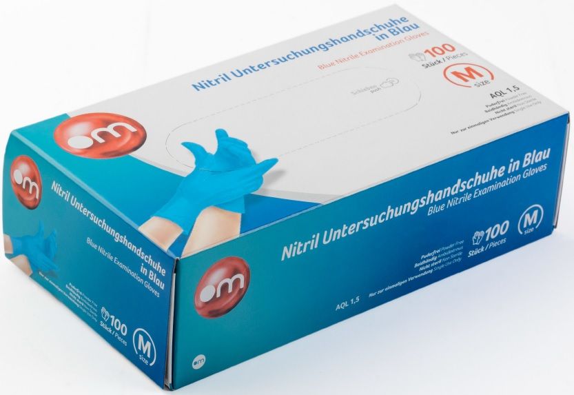 slide image Tempo Healthcare Nitrilhandschuh in der Farbe blau (100Stk./Box)